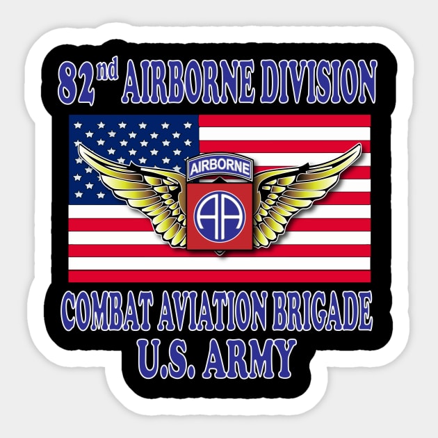 82nd Airborne Combat Aviation Brigade Sticker by Relaxed Lifestyle Products